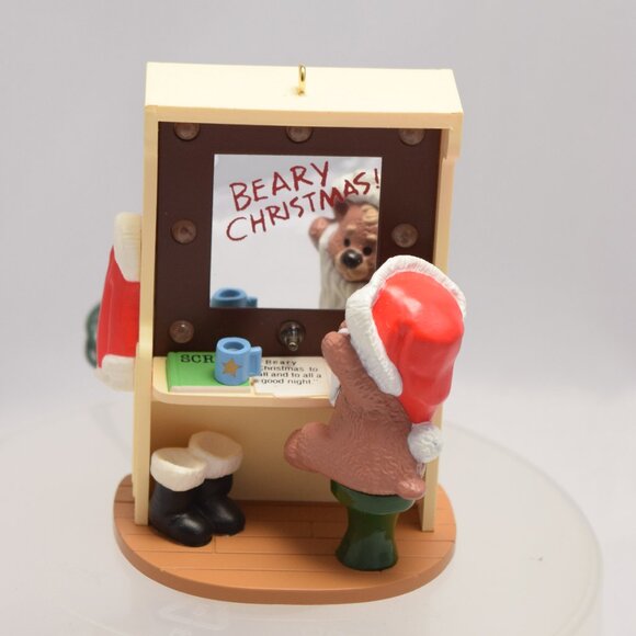 Hallmark Keepsake Ornament Backstage Bear Lights Christmas 1989 Anthropomorphic - Picture 8 of 8